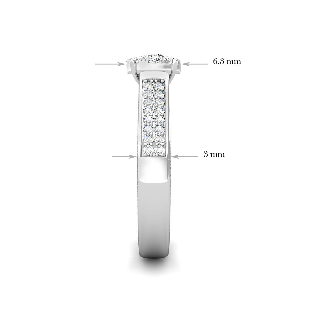 Sparkle Diamond Engagement Ring 0.40ct Diamonds in 18K White Gold