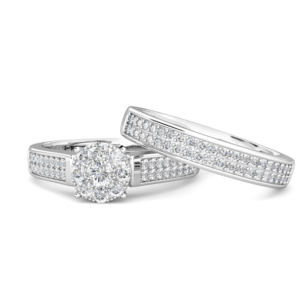 Sparkle Diamond Engagement Ring 0.40ct Diamonds in 18K White Gold