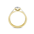 Sparkle Diamond Cluster Engagement Ring 0.40ct Diamonds in 18K Yellow Gold