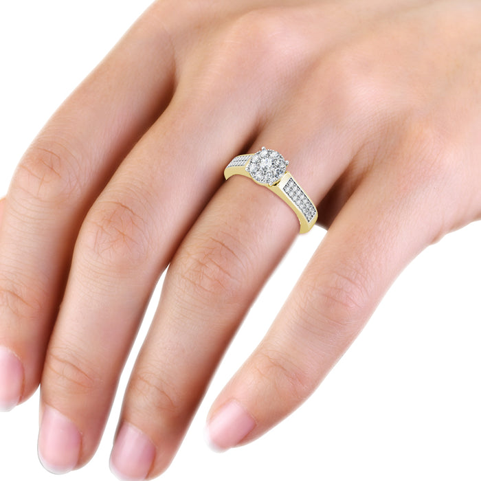 Sparkle Diamond Engagement Ring 0.40ct Diamonds in 18K Yellow Gold