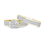 Sparkle Diamond Cluster Engagement Ring 0.40ct Diamonds in 18K Yellow Gold