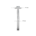 Halo Diamond Cluster Engagement Ring 0.40ct Diamonds in 18K White Gold