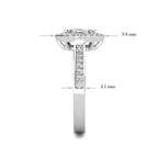 Marquise Diamond Cluster Engagement Ring 0.40ct Diamonds in 18K White Gold