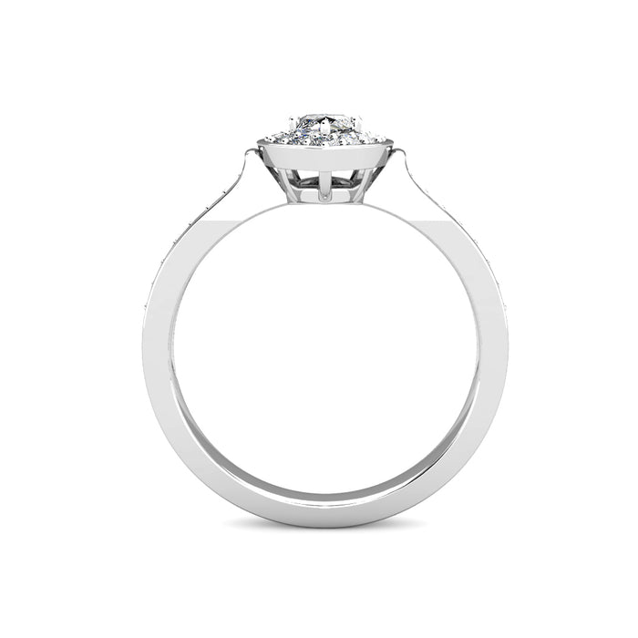 Marquise Diamond Cluster Engagement Ring 0.40ct Diamonds in 18K White Gold