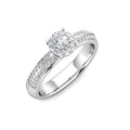 Glamour Diamond Cluster Engagement Ring 0.50ct Diamonds in 18K White Gold