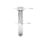 Glamour Diamond Cluster Engagement Ring 0.50ct Diamonds in 18K White Gold