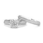 Glamour Diamond Cluster Engagement Ring 0.50ct Diamonds in 18K White Gold