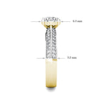 Glamour Diamond Cluster Engagement Ring 0.50ct Diamonds in 18K Yellow Gold 