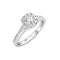Elegance Diamond Cluster Engagement Ring 0.50ct Diamonds in 18K White Gold