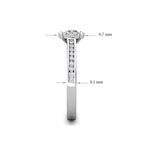 Elegance Diamond Cluster Engagement Ring 0.50ct Diamonds in 18K White Gold