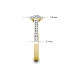 Elegance Diamond Cluster Engagement Ring 0.50ct Diamonds in 18K Yellow Gold