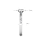 Elegance Cluster Engagement Ring 0.40ct Diamonds in 18K White Gold