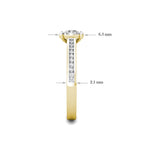 Elegance Cluster Engagement Ring 0.40ct Diamonds in 18K Yellow Gold