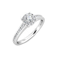 Elegance Diamond Cluster Engagement Ring 0.30ct Diamonds in 18K White Gold