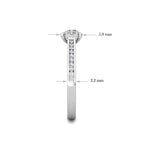 Elegance Diamond Cluster Engagement Ring 0.30ct Diamonds in 18K White Gold