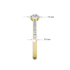 Elegance Diamond Cluster Engagement Ring 0.30ct Diamonds in 18K Yellow Gold