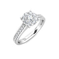 Passion Diamond Cluster Engagement Ring 0.50ct Diamonds in 18K White Gold