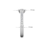 Passion Diamond Cluster Engagement Ring 0.50ct Diamonds in 18K White Gold