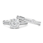 Passion Diamond Cluster Engagement Ring 0.50ct Diamonds in 18K White Gold