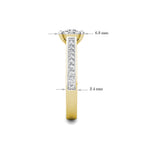 Passion Diamond Cluster Engagement Ring 0.50ct Diamonds in 18K Yellow Gold