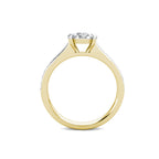 Passion Diamond Cluster Engagement Ring 0.50ct Diamonds in 18K Yellow Gold