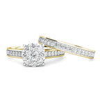 Passion Diamond Cluster Engagement Ring 0.50ct Diamonds in 18K Yellow Gold
