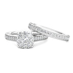 Passion Diamond Cluster Engagement Ring 0.40ct Diamonds in 18K White Gold