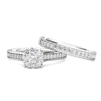 Passion Diamond Cluster Engagement Ring 0.30ct Diamonds in 18K White Gold