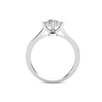 Star Diamond Cluster Engagement Ring 0.20ct Diamonds in 18K White Gold