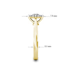 Star Diamond Cluster Engagement Ring 0.20ct Diamonds in 18K Yellow Gold