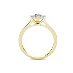 Star Diamond Cluster Engagement Ring 0.20ct Diamonds in 18K Yellow Gold