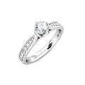 Crown Diamond Cluster Engagement Ring 0.40ct Diamonds in 18K White Gold