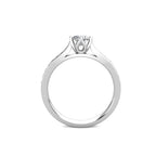 Crown Diamond Cluster Engagement Ring 0.40ct Diamonds in 18K White Gold