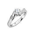 Twist Diamond Cluster Engagement Ring 0.40ct Diamonds in 18K White Gold