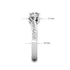 Twist Diamond Cluster Engagement Ring 0.40ct Diamonds in 18K White Gold