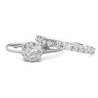 Miracle Diamond Cluster Engagement Ring 0.20ct Diamonds in 18K White Gold