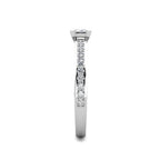 Square Princess Diamond Engagement Ring 0.45ct Diamonds 18K White Gold