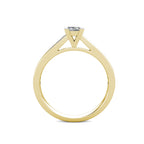 Square Princess Diamond Engagement Ring 0.45ct Diamonds 18K Yellow Gold