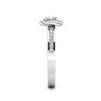 Knot Diamond Halo Engagement Ring 0.40ct Diamonds in 18K White Gold