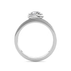Knot Diamond Halo Engagement Ring 0.40ct Diamonds in 18K White Gold