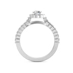 Infinity Diamond Halo Engagement Ring 0.50ct Diamonds in 18K White Gold