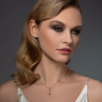 Sterling Silver Multicoloured Drop Pendant Necklace