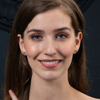 1.90ct Swiss Blue Topaz Solitaire Stud Earrings In 9K Yellow Gold