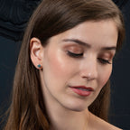 1.90ct Swiss Blue Topaz Solitaire Stud Earrings In 9K Yellow Gold