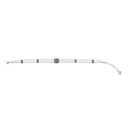 Amethyst and Pink Sapphire Bracelet in 18K White Gold