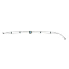 Swiss Blue Topaz and Peridot Bracelet in 18K White Gold