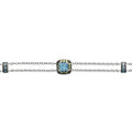 Swiss Blue Topaz and Peridot Bracelet in 18K White Gold