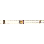 Citrine and Pink Sapphire Bracelet in 18K Yellow Gold