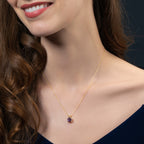 1.60ct Solitaire Amethyst Pendant Necklace In 9K Yellow Gold