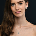 Rain Drop 0.30ct Diamond Pendant In 9K White Gold
